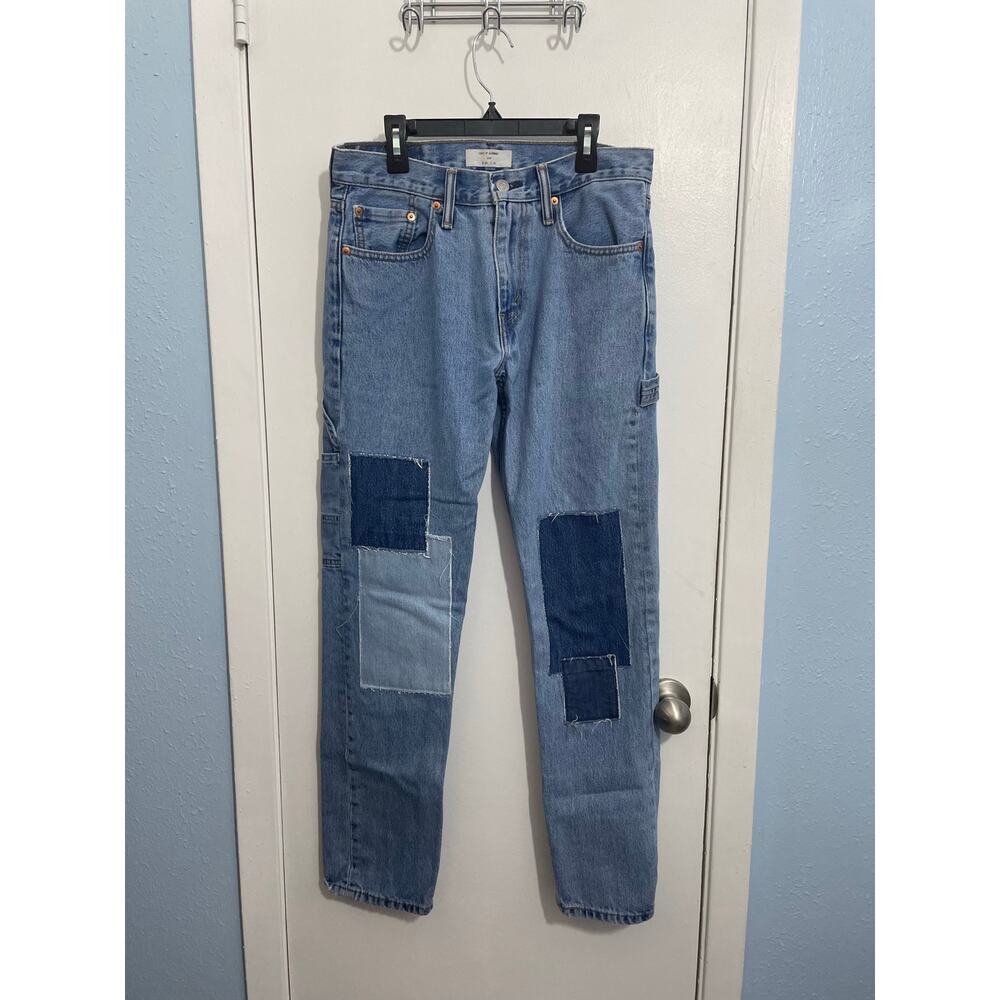 Levi's 502 Carpenter Jeans Size 29 High Rise Patchwork Grunge Skater Baggy